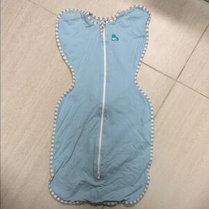 Love to Dream Blue Sleepsack with Striped Trim